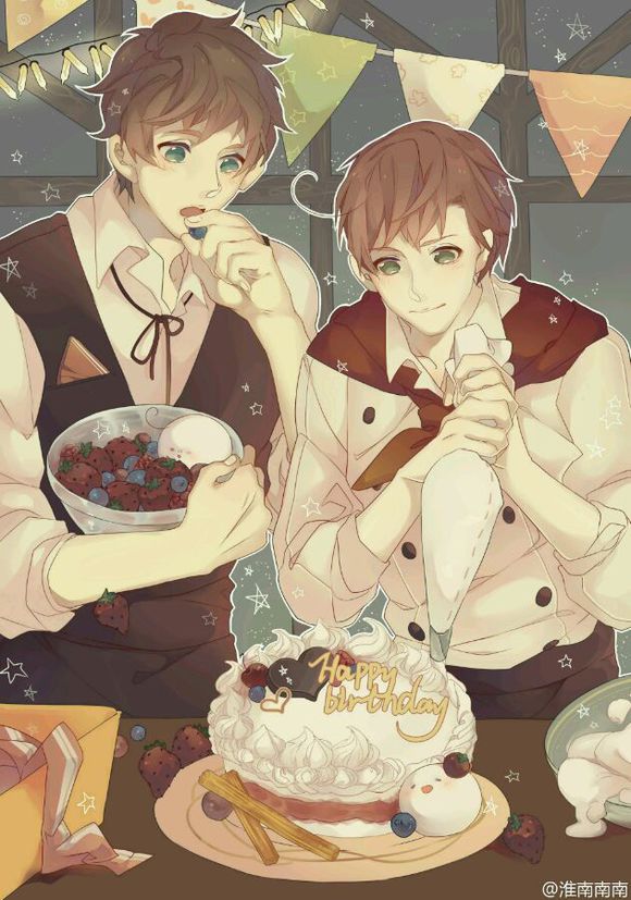 久违的来更帖……图都是亲子分 有一张是伊双子 有给朋友的生贺,自己