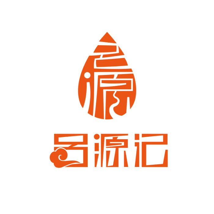 吕源记纯天然蜂蜜品牌logo,字体设计