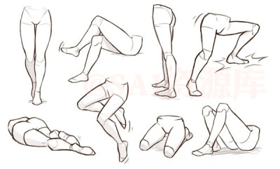 动漫人物腿部画法步骤图片