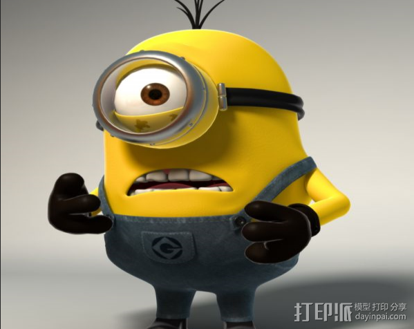 小黄人 3d模型 打印派