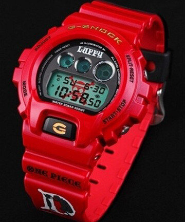 著名手表品牌casio 与知名动漫one piece海贼王联名推出的dw-6900腕表