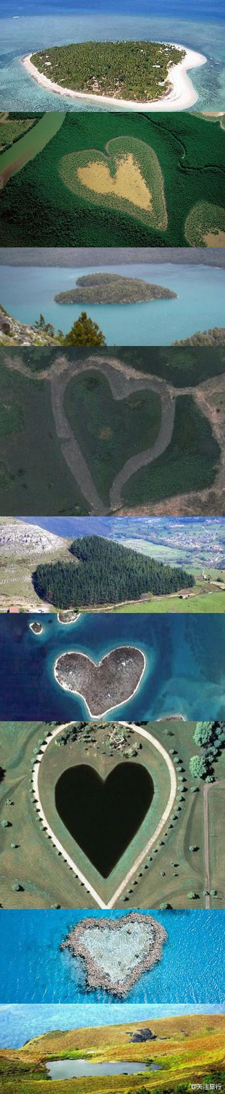 世界上九个心形岛图片