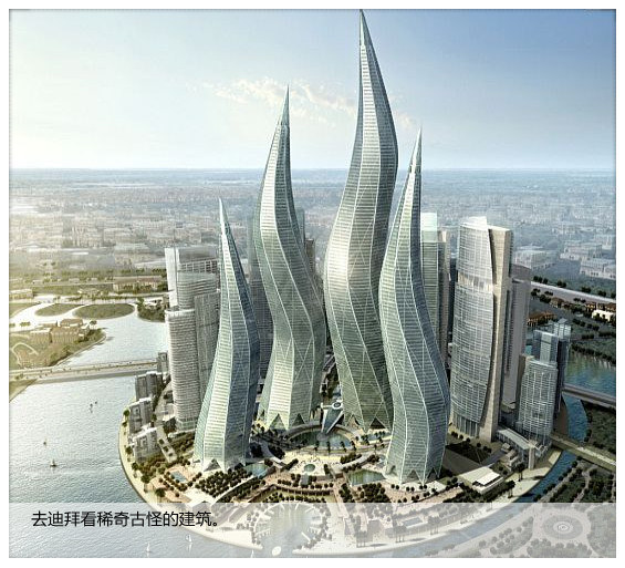去迪拜看各种稀奇古怪的建筑.