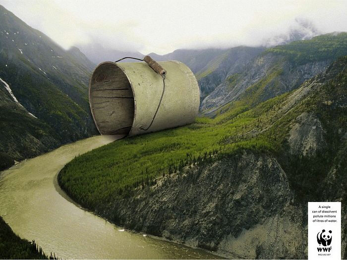 a single tin of paint can pollute millions of litres of water.