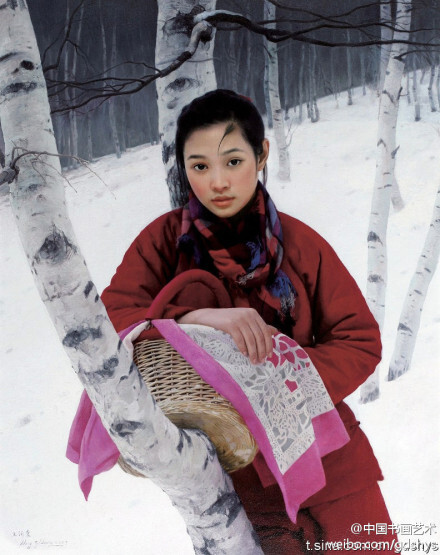 王沂东《静静的白桦林》--- 王沂东的许多作品都来自沂蒙山区的一情一