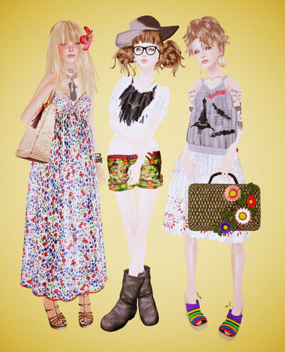 插画 艺术 女装 - 堆糖,美好生活研究所