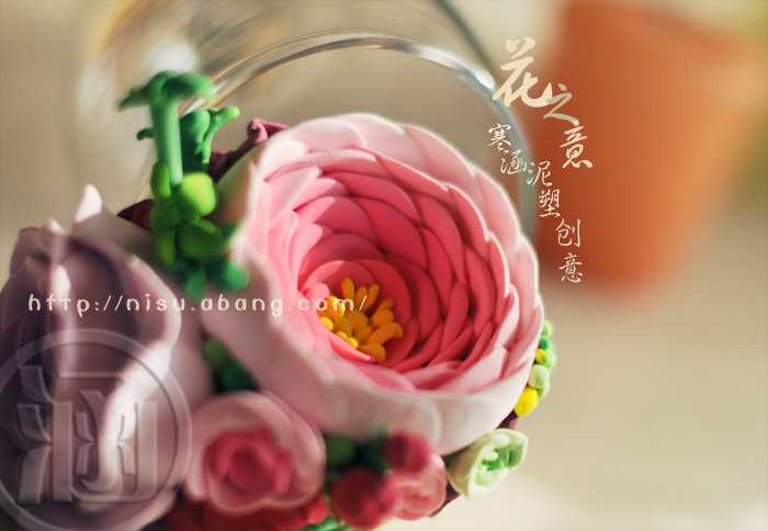 粘土花卉集合——千瓣芍药花(自己动手制作浪漫,粘土制作花卉,营造