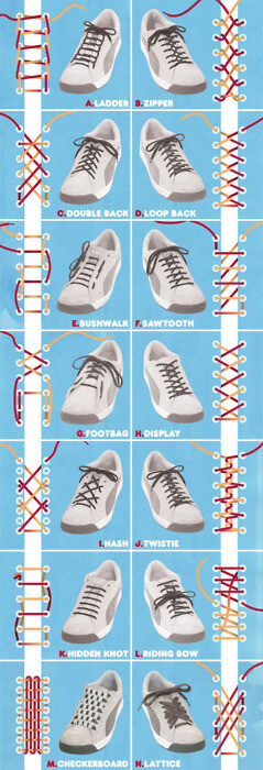 三孔鞋带的系法图片