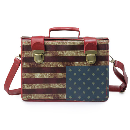 古着vintage国旗复古箱子包
