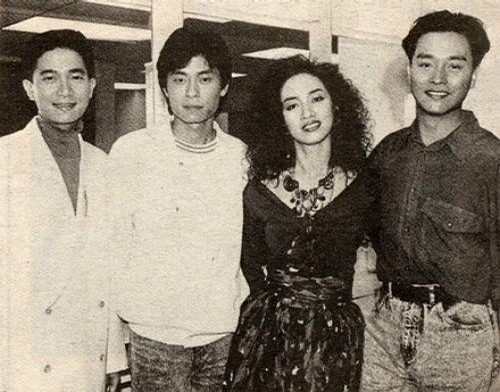 陈百强,王杰,梅艳芳,张国荣.大概20年前的照片.