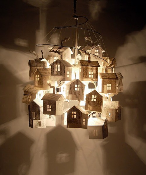 用纸做的房屋吊灯-堆糖,美好生活研究所
