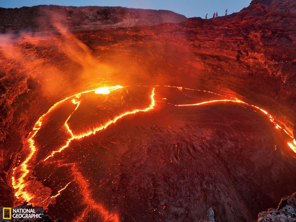 埃塞俄比亚火山岩浆湖喷涌