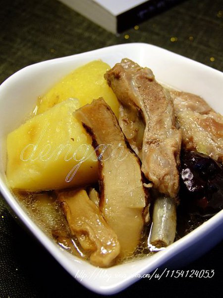 做法松茸炖菜谱的排骨菜谱大全土豆宴升学美食孩子图片