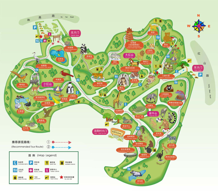红山公园地图图片