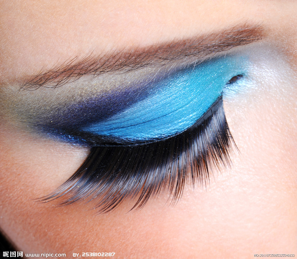 眼影 睫毛摄影图__女性女人_人物图库_摄