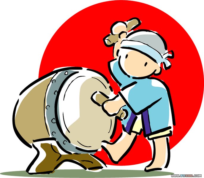 日本文化祭,敲鼓的小人儿