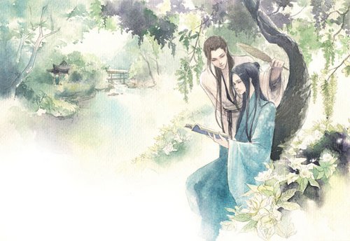 广袖流云,琴曲指尖凝,清水芙蕖脱尘嚣.