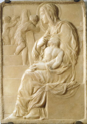 台阶上的圣母图片