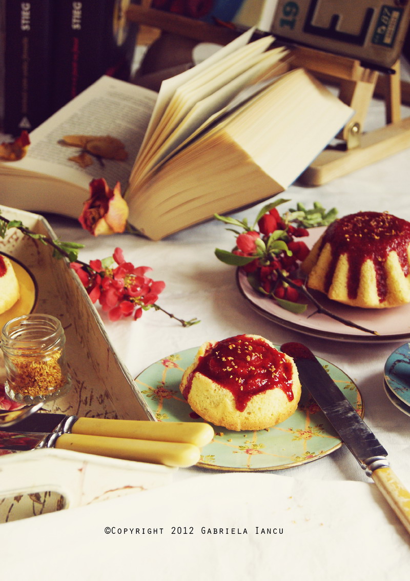 french genoise with raspberry coulis b16…-堆糖,美好生活研究所