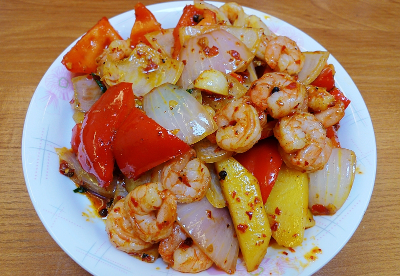 老公做的香辣虾仁