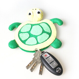 裁剪好的diy不织布材料包- -小乌龟钥匙包