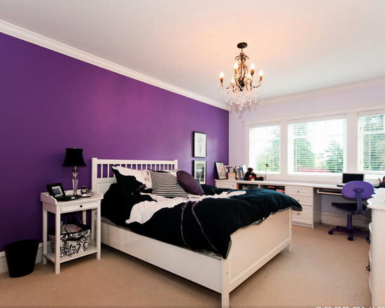 简单而浪漫的紫色房间,紫色,房间,卧室,床