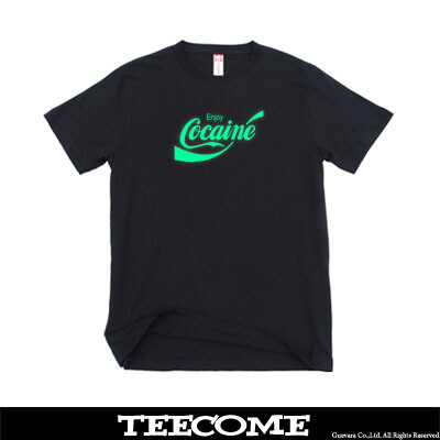 [夜光t恤]enjoy cocaine恶搞可口可乐logo创意印花t恤