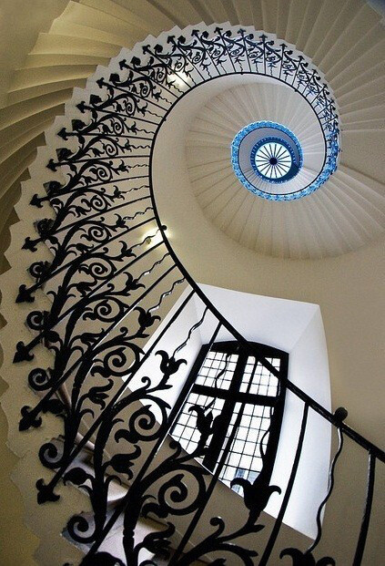 英国格林尼治公园皇后屋(the queen's house—郁金香楼梯