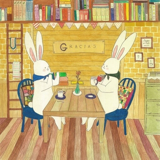 兔子,兔子,白兔,可爱,插画