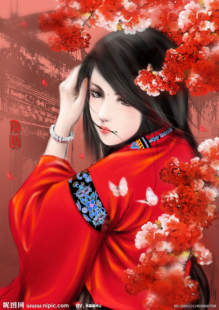 花逝 新嫁设计图_我的原创作品_动漫人物