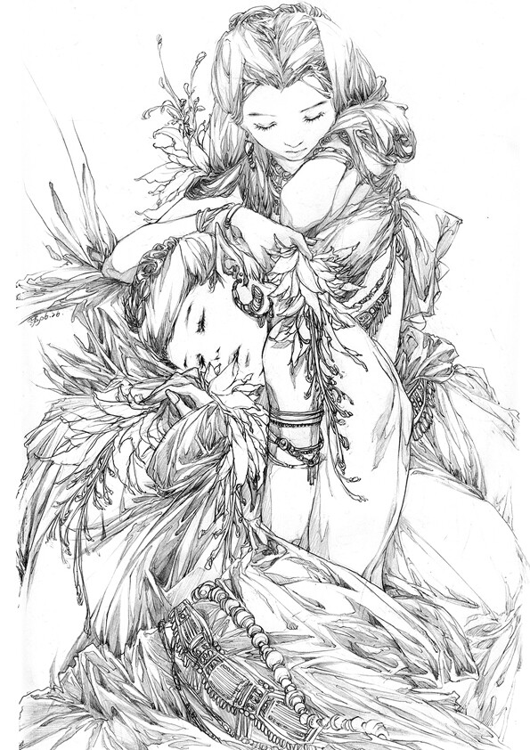 伊吹五月线稿 from百度贴吧