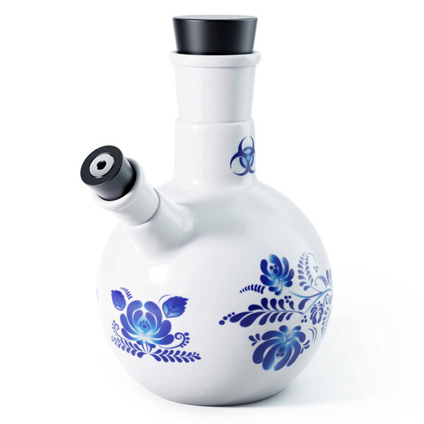或许不是透明的杯体青花瓷长颈瓶化学实验杯