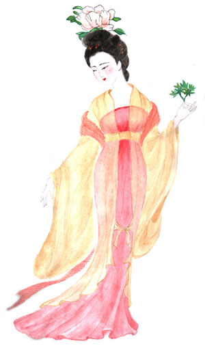 古代女子衣着打扮描写图片