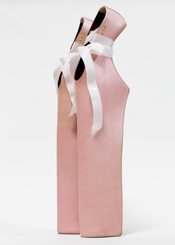 "lady pointe(女士芭蕾脚尖)"是一双没有鞋跟儿的女鞋,虽然没有跟儿