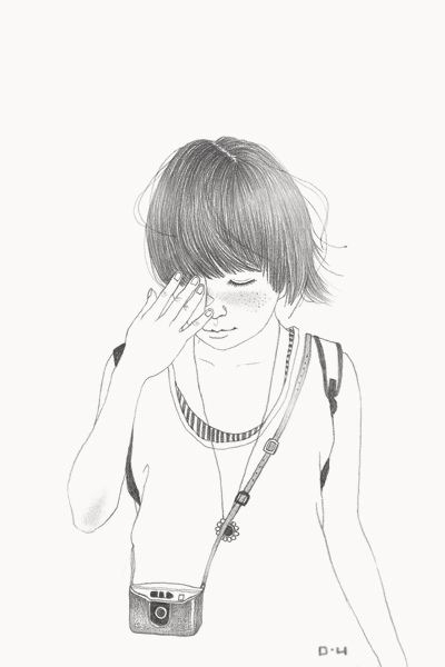 短发女人的可爱.