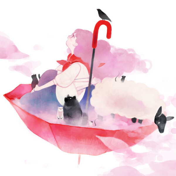 简单插画,简单不失唯美