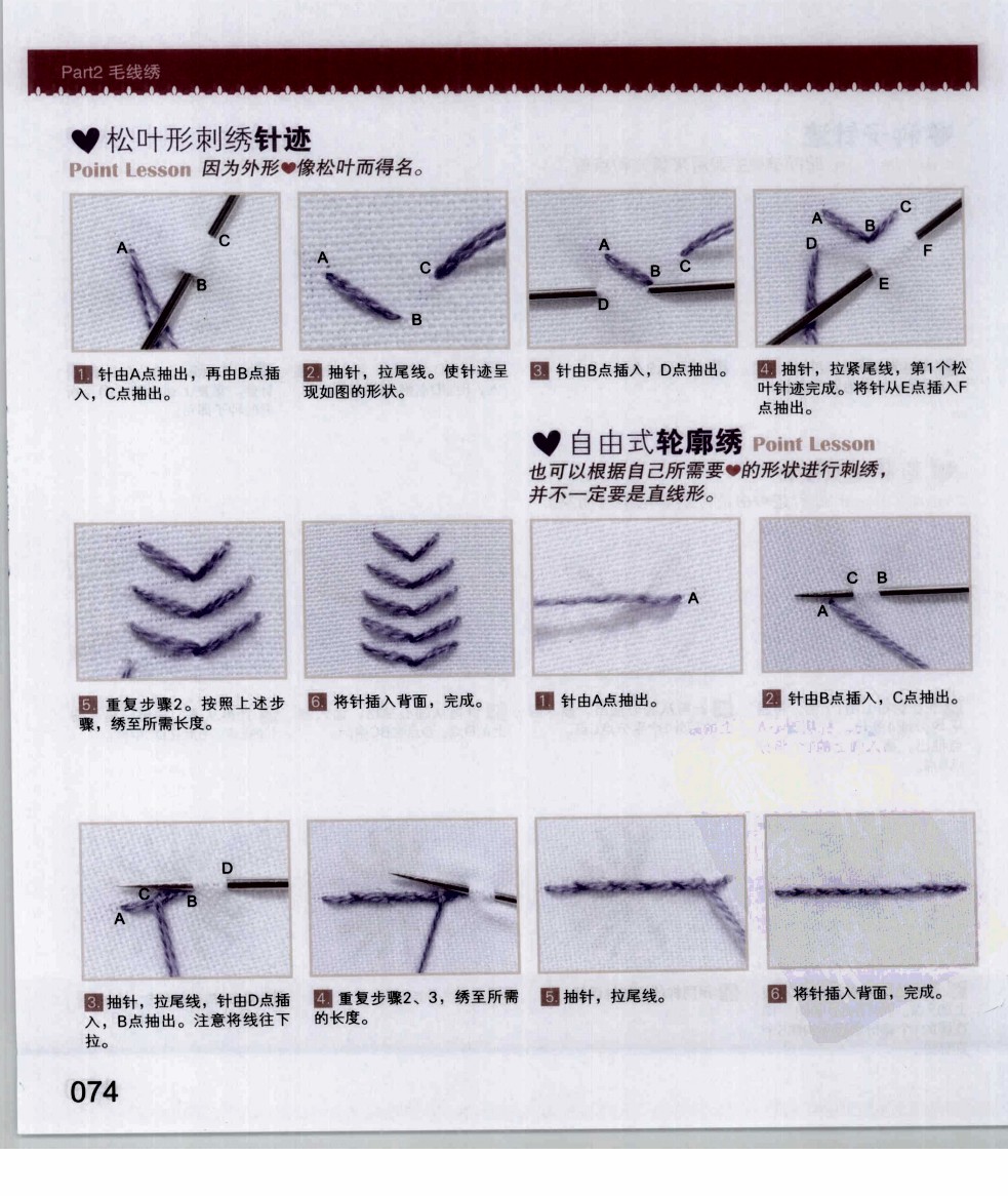 机绣针法图片