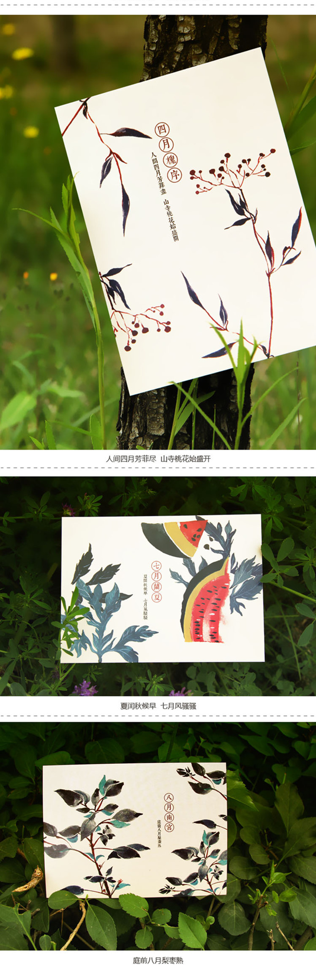 草本植物国历 东方美学系列 中国风明信片 http://weifuji.taobao.