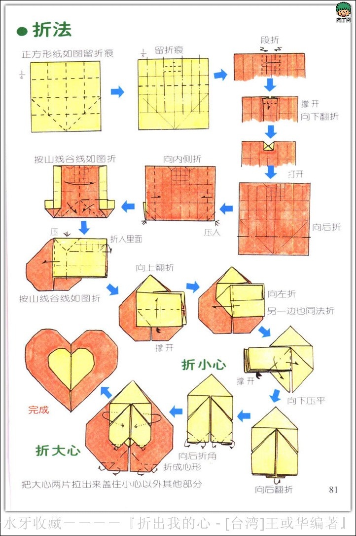 信纸折成心形图片