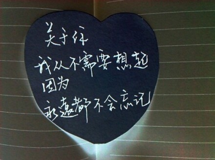 关于你,我从不需要想起,因为,永远都不会忘记.