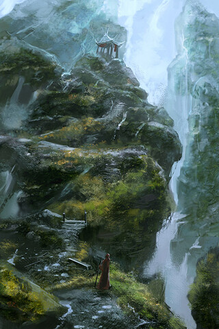 欧美风格水墨画手机壁纸(3)_其他壁纸_你