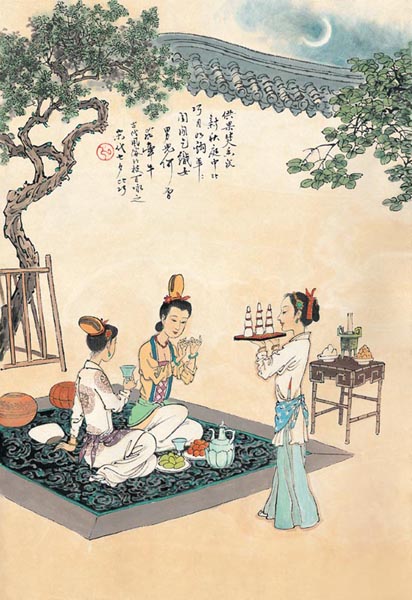 周处《试驾记》云:"七月七日,其夜洒扫庭中,露施几筵,设酒脯时果,散风土美女视频k5图片