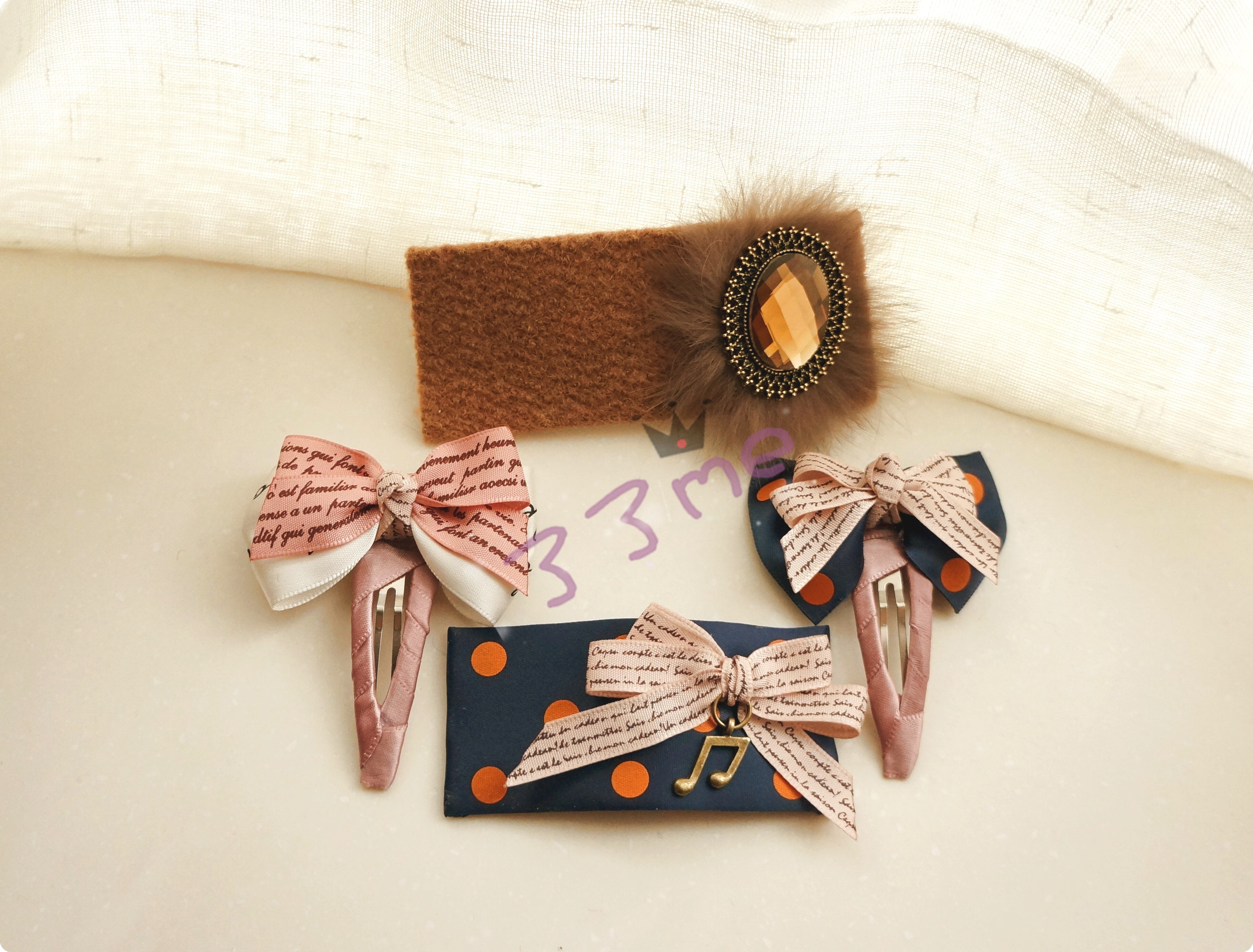 手工diy 蝴蝶结 发卡 发饰 http://liaoliao-house.taobao.com