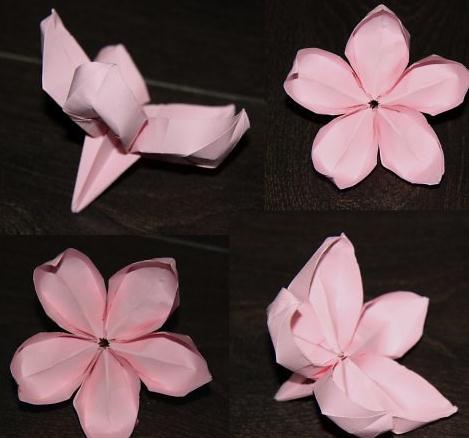 手工折纸红百合折纸花diy图解教程图片