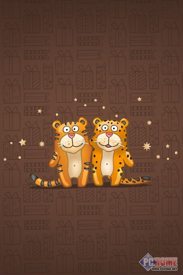 两只老虎背景图图片