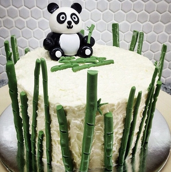 panda cake 熊猫造型的蛋糕,好可爱