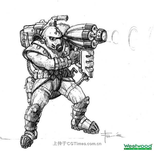《红警2》武器设计图原稿欣赏   红色警戒