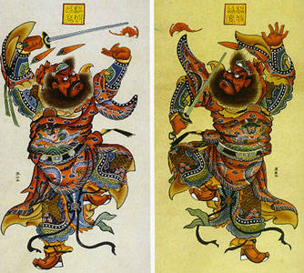 钟馗二幅(天津市杨柳青)