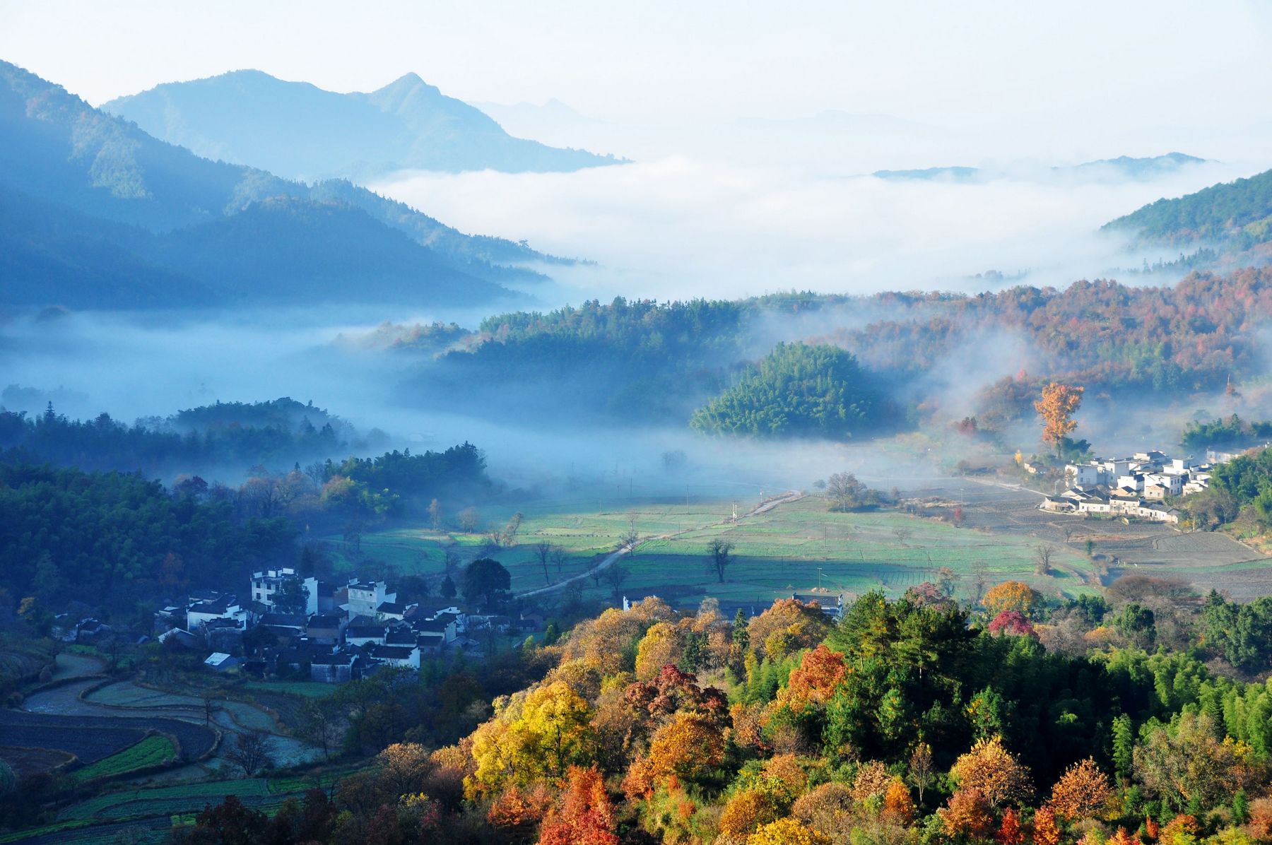 【美丽中国】晨雾下的村-堆糖,美好生活研究所