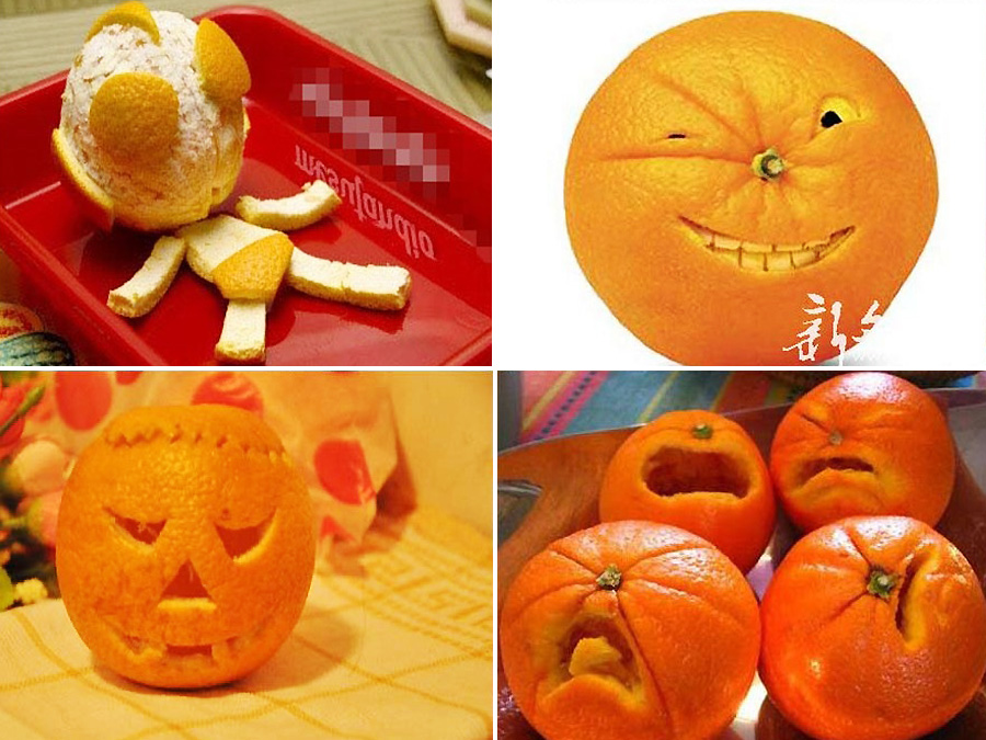 橙子皮雕花简单图片图片
